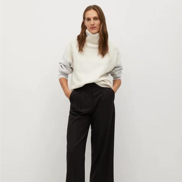 Mango Color Block Turtleneck sweater - Picture 1 of 6
